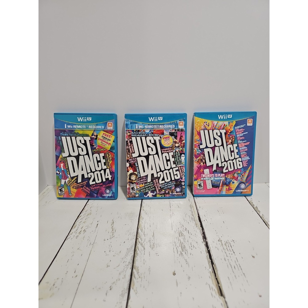 Wii U LOT of 3 Just Dance 2014 2015 2016 Nintendo Game